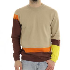 MAGLIA COLOR BLOCK BEIGE